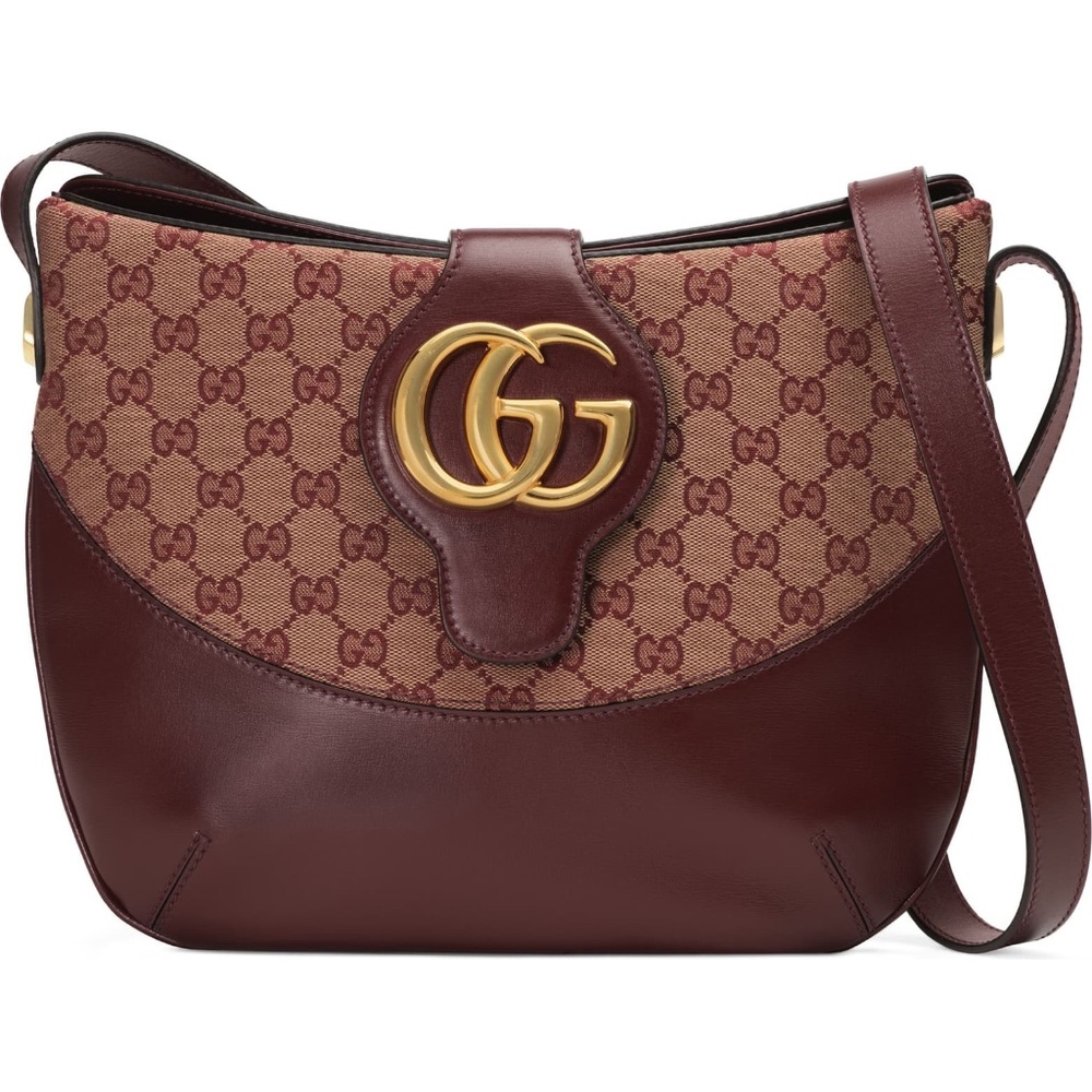 New Authentic Gucci Medium GG Canvas & Leather Shoulder Bag - Picture 2 of 12